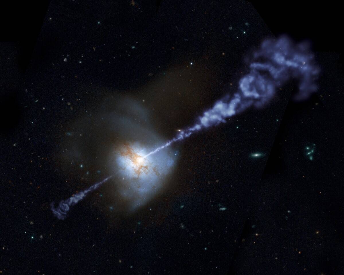 The Herschel Space Observatory has shown that galaxies with the most powerful, active, supermassive black holes at their cores produce fewer stars than galaxies with less active black holes.