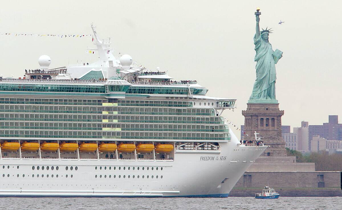 The Royal Caribbean cruise ship Freedom of the Seas, the wor