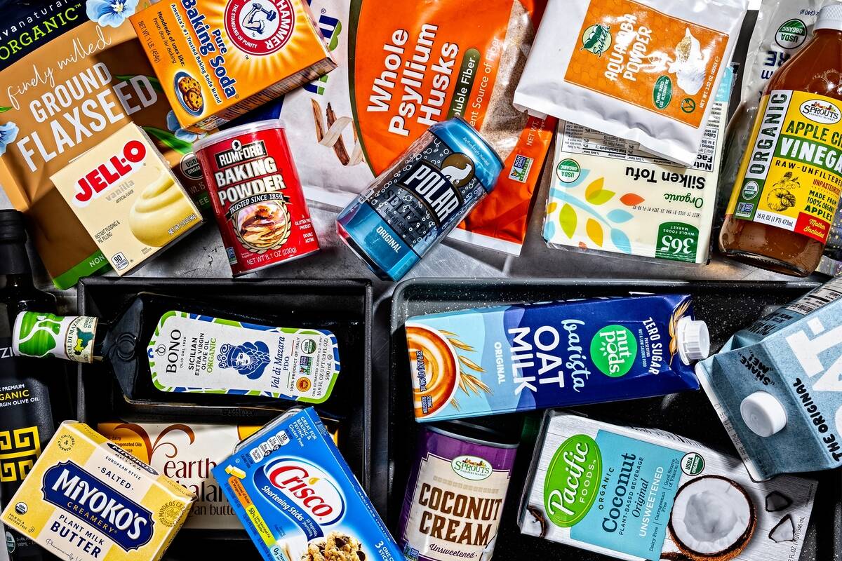 Vegan baking ingredients for the Vegan Baking story in Food