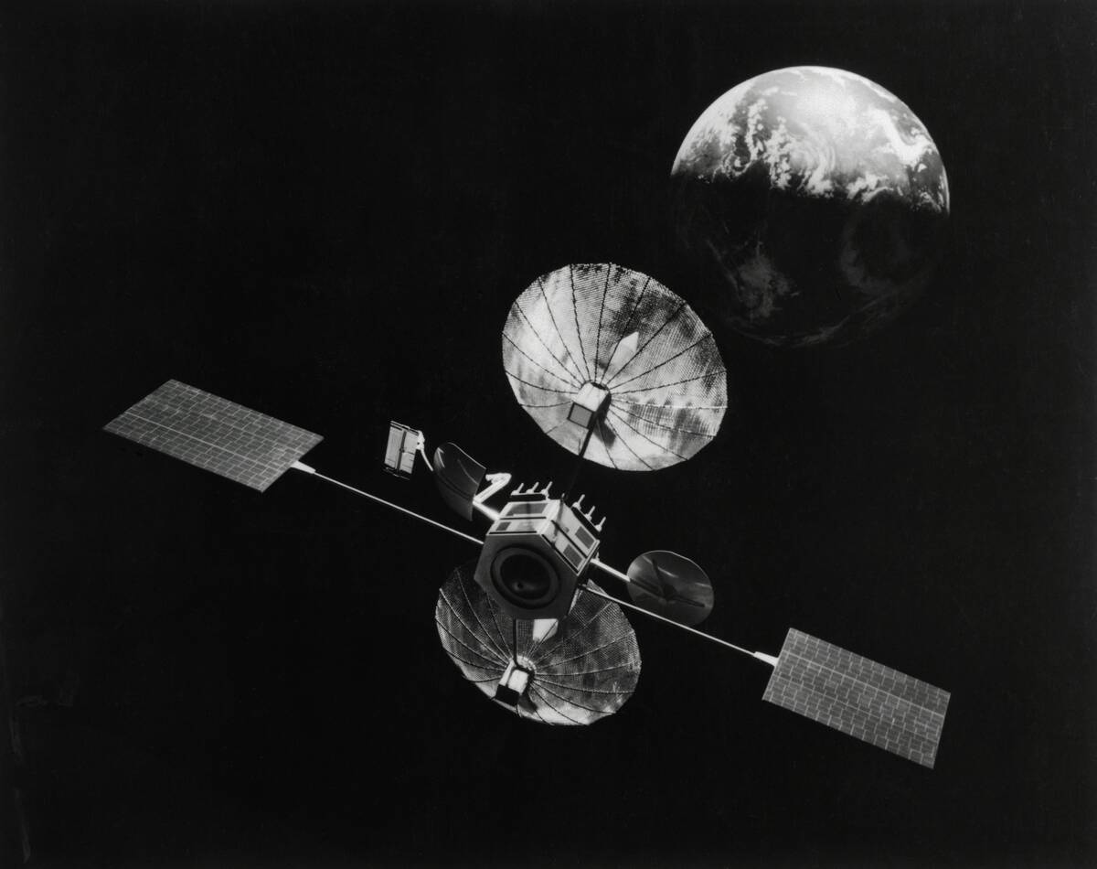 View of NASA Satellite Orbiting Earth