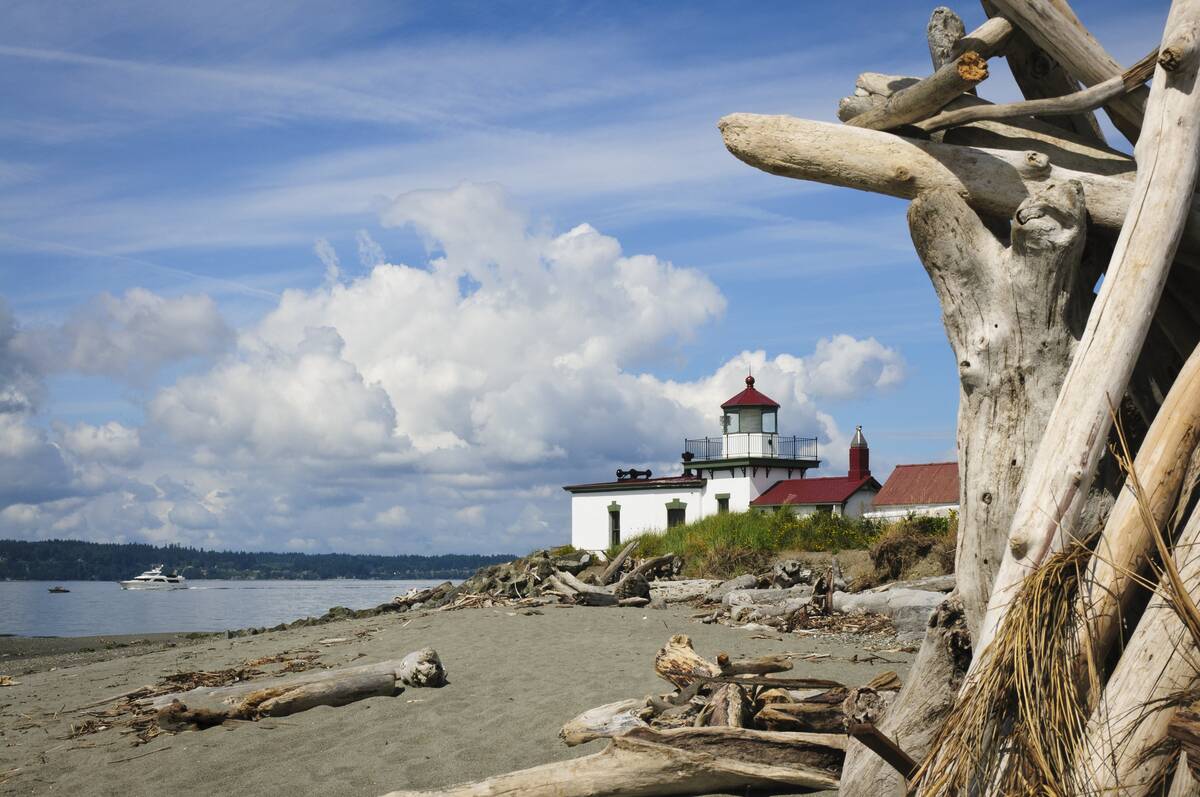 West Point Lighthouse, Discovery Park, Seattle, Washington.