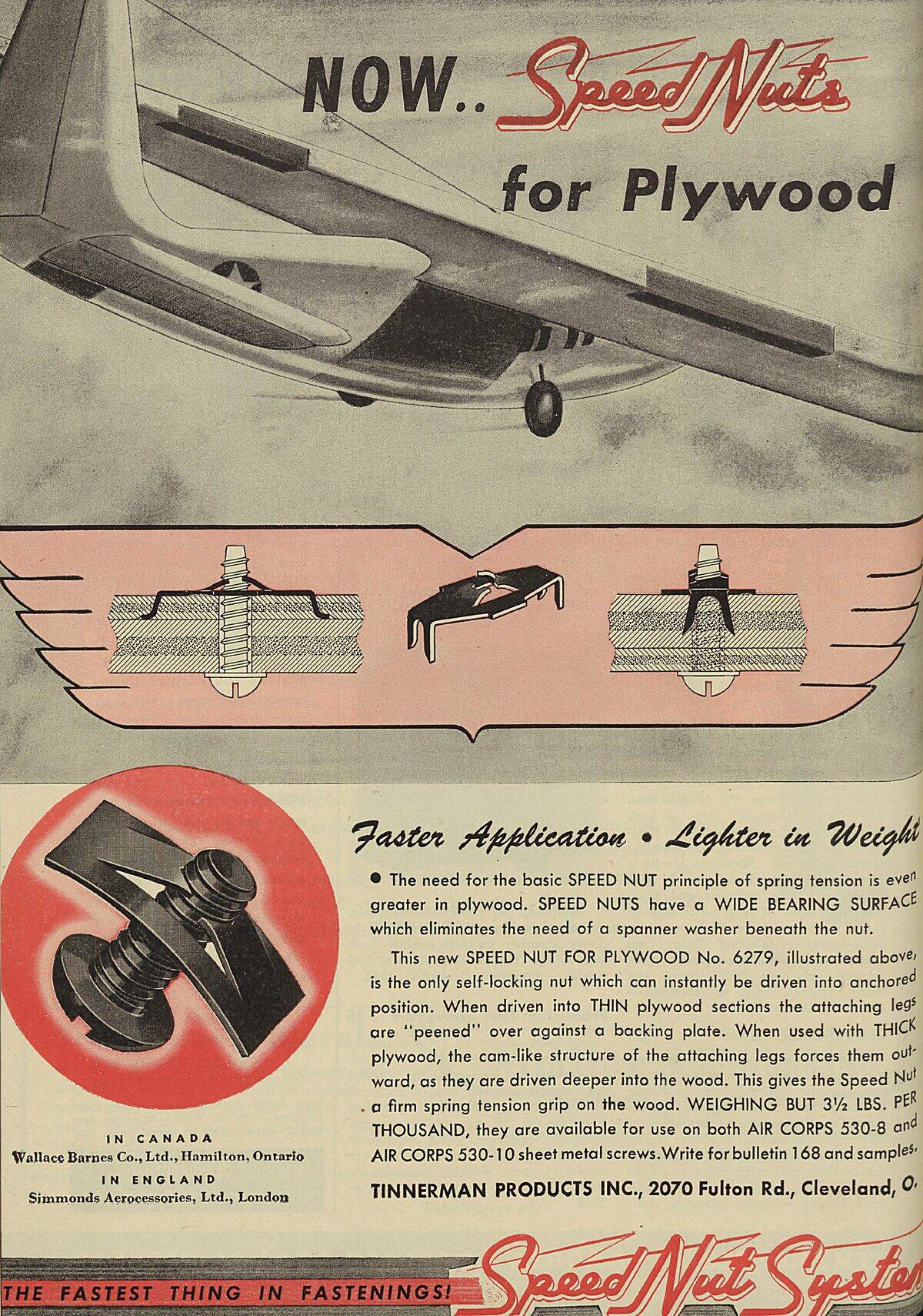 World War II Advertisement For Tinnerman Products Incorporated