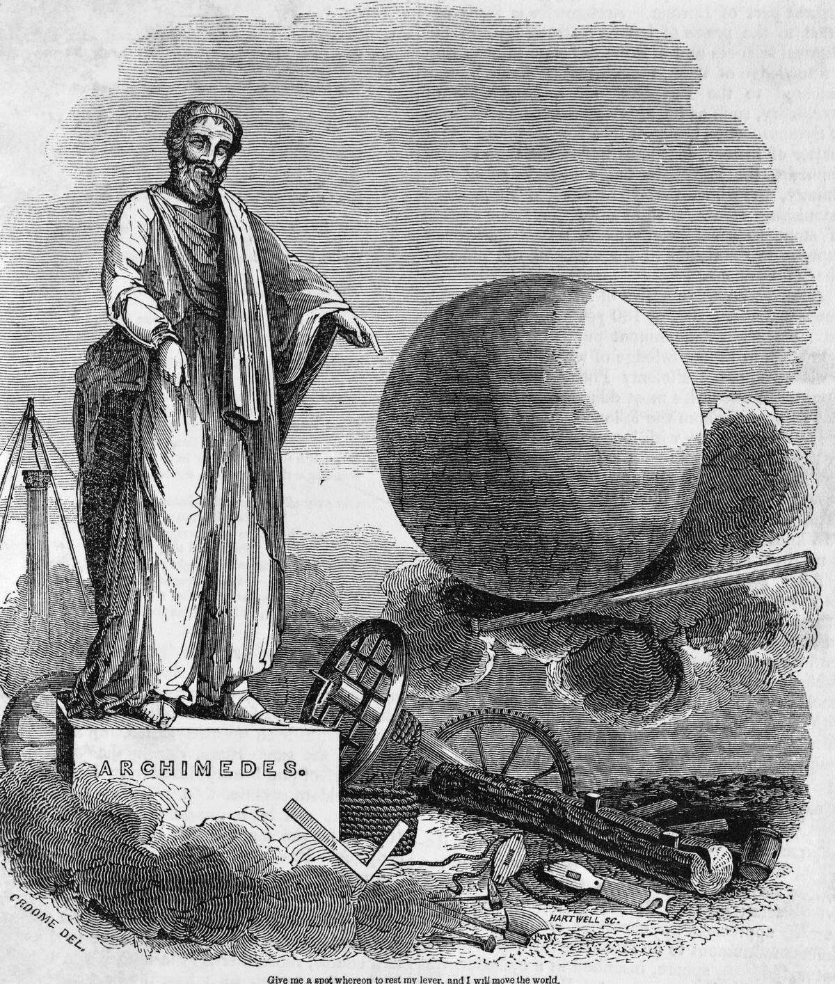 Archimedes Demonstrating Power of the Lever
