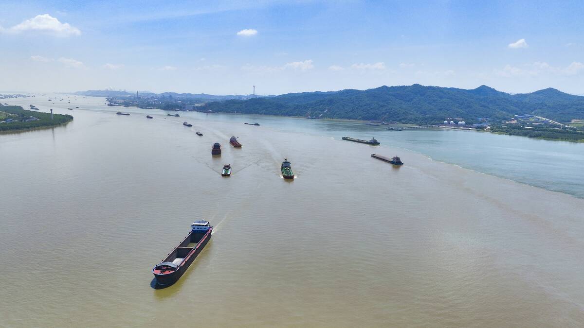 Colorful Rivers Merge In Jiujiang
