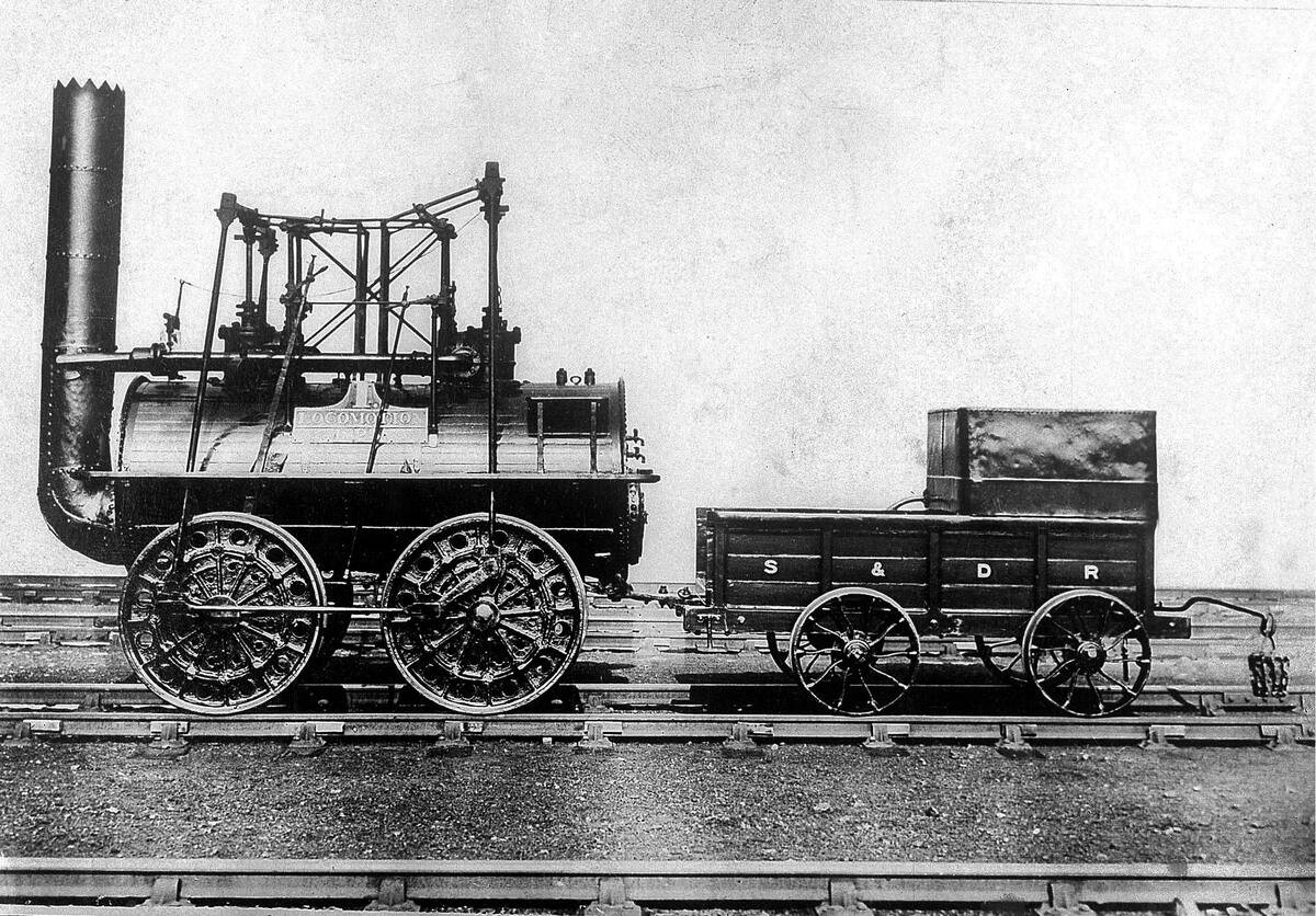George Stephenson's Locomotion No.1, used to open the Stockton and Darlington Railway. c.1825