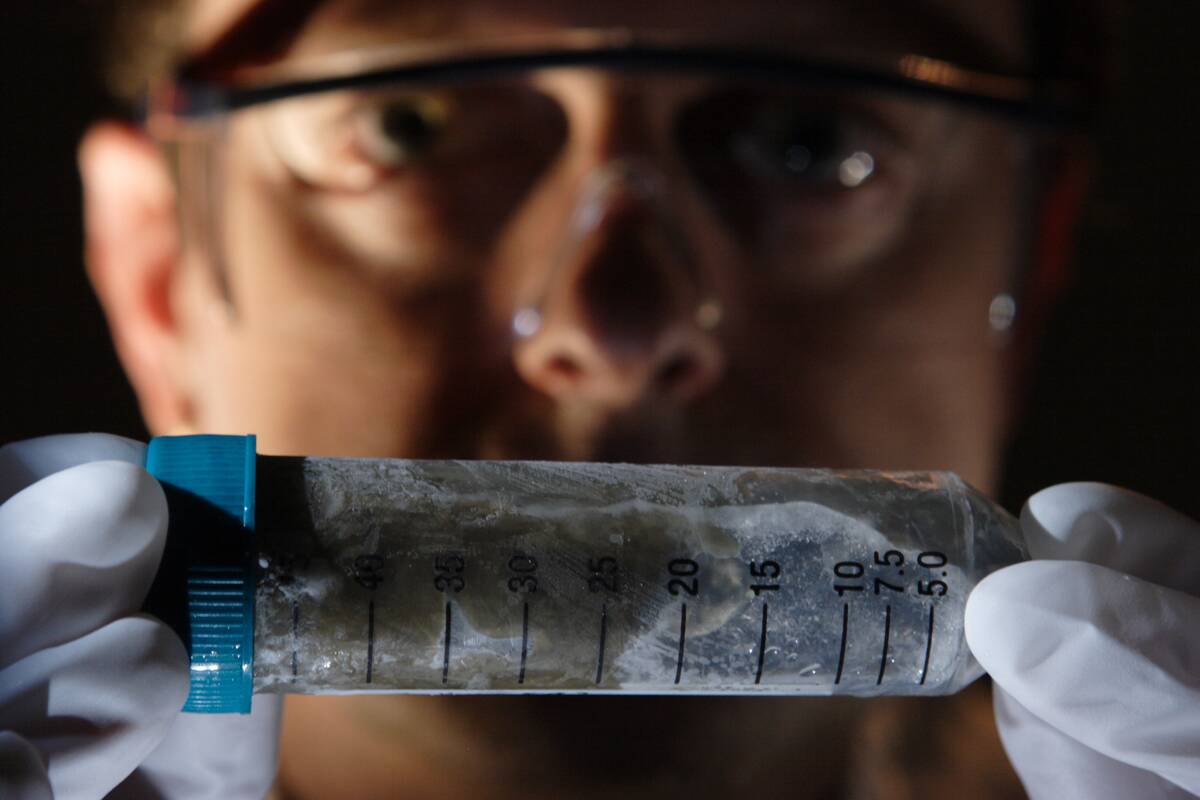 Germany, NRW, Witten: An employee of the Bitop Company