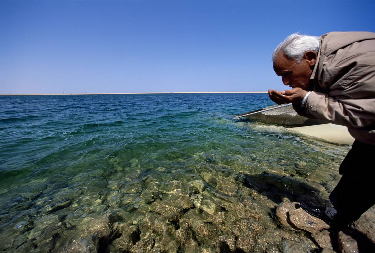 Golden Water In The Desert