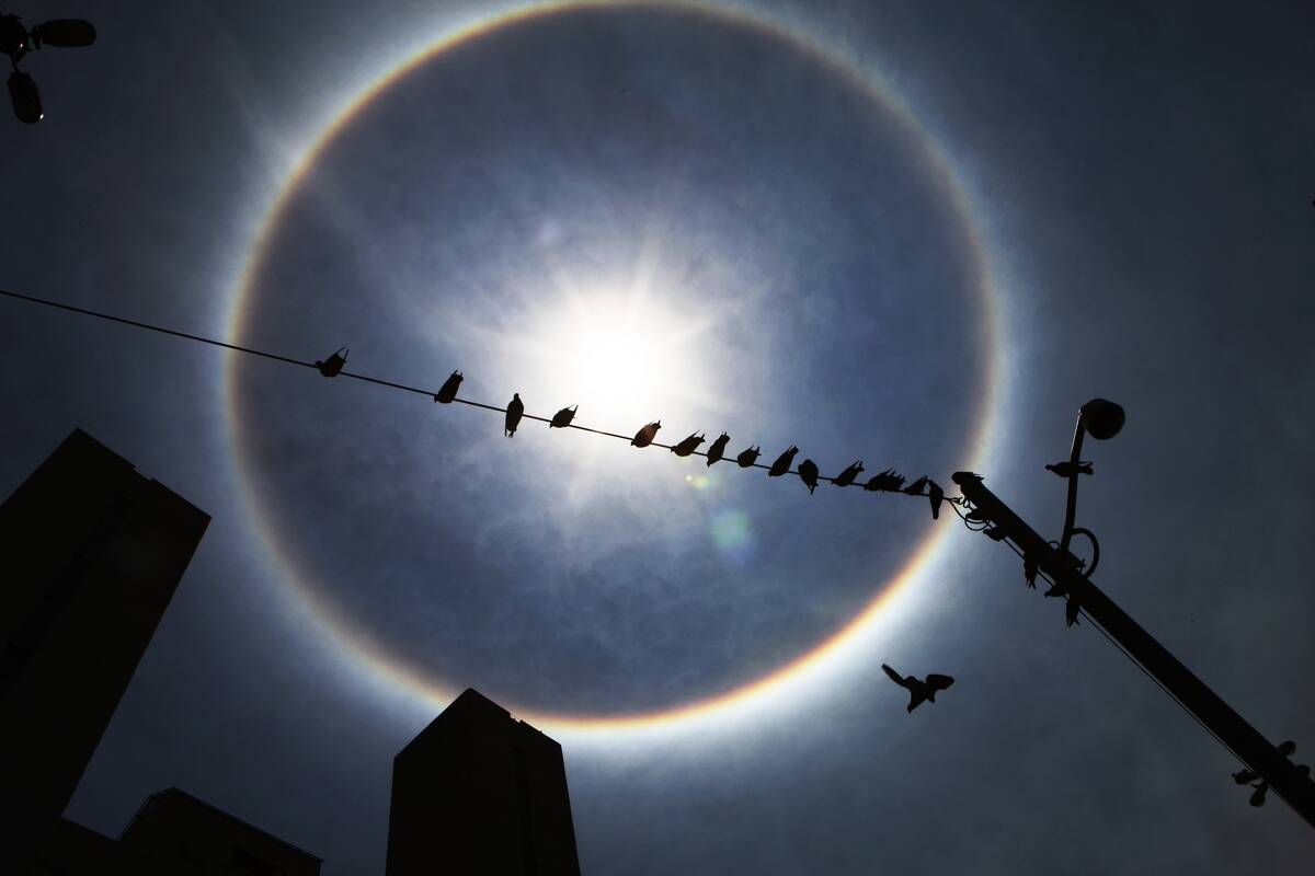 Halo around the sun - visible in South Africa