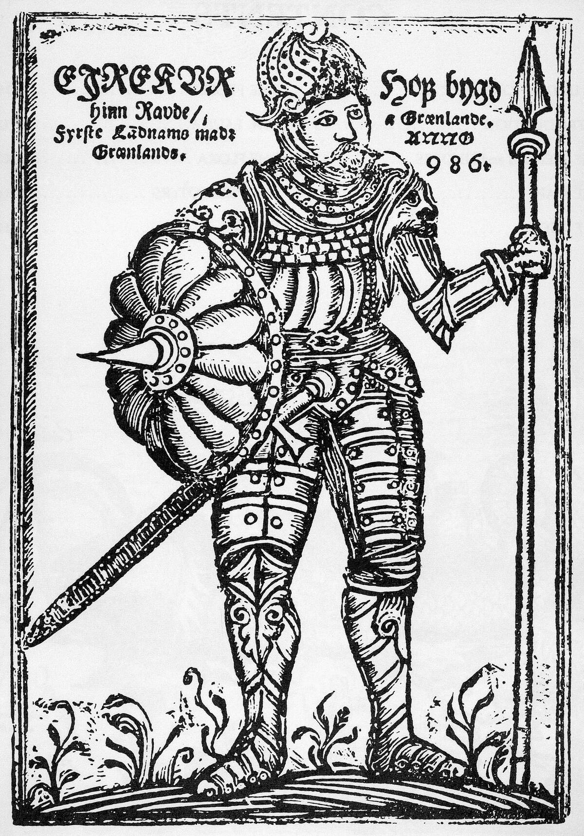 Illus- Eric The Red In Armor W/ Spear