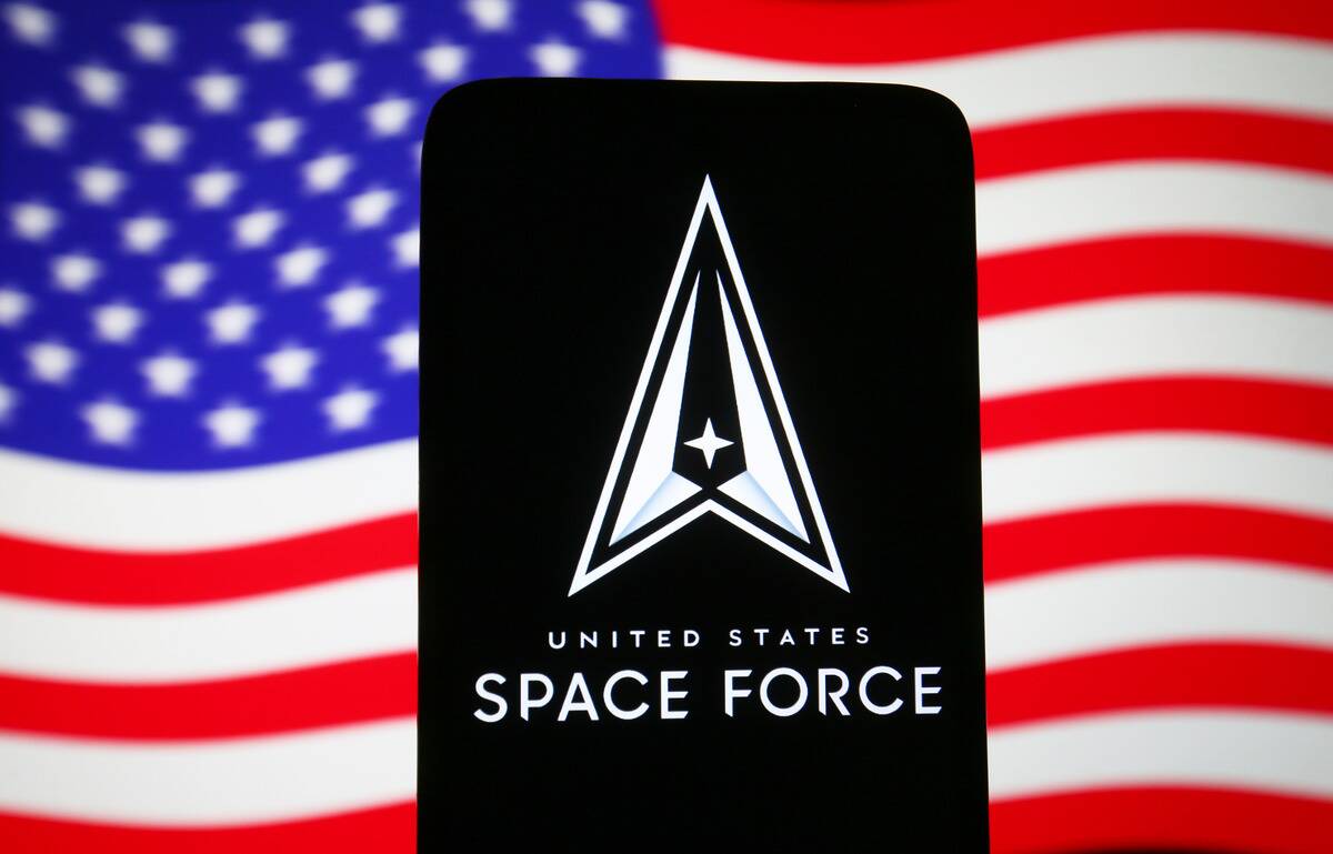 In this photo illustration, United States Space Force (USSF...