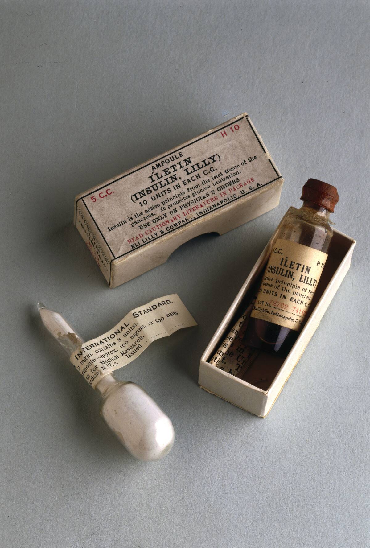 Insulin samples, 1920s.