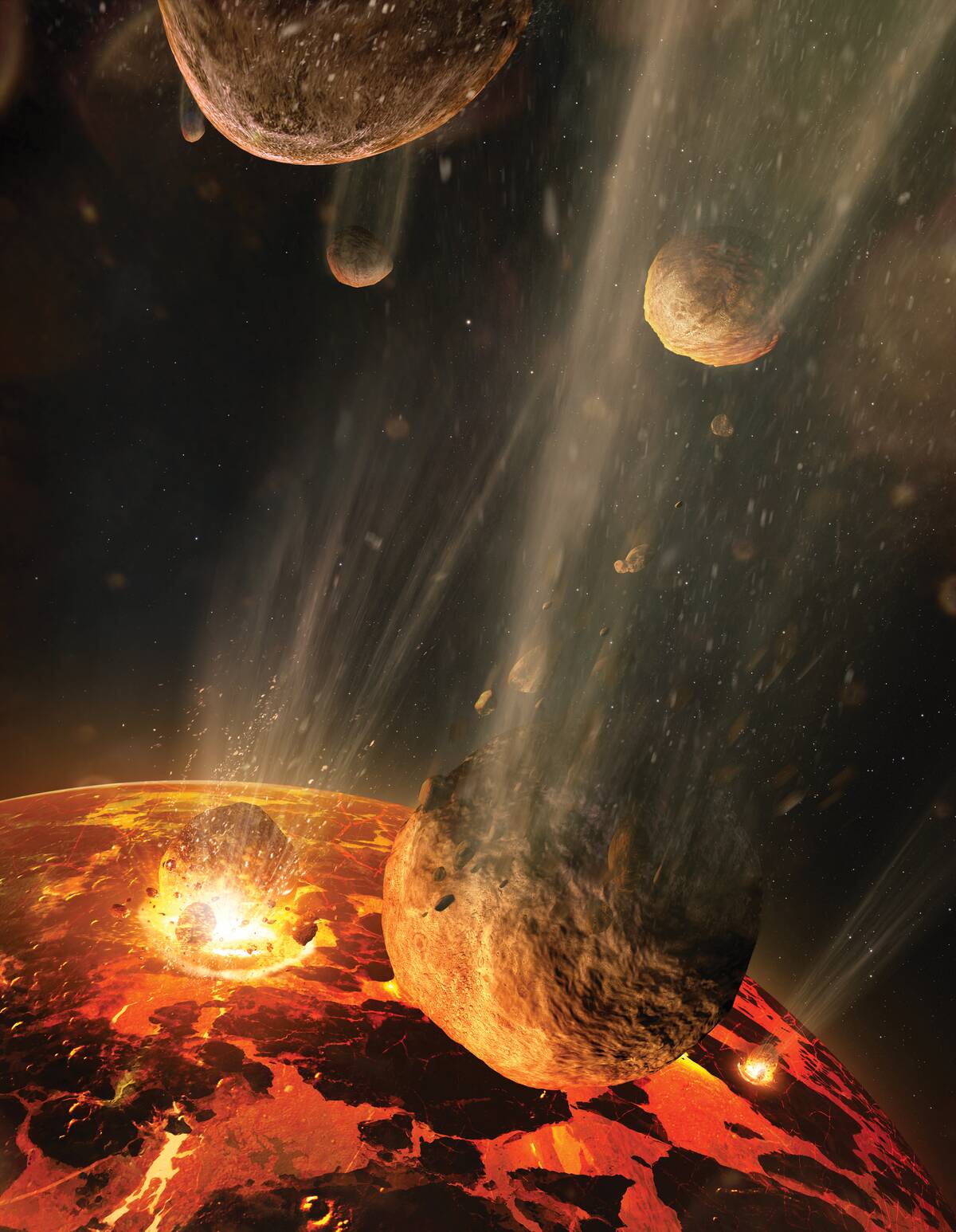 Mini Moons Earth Collision Illustration