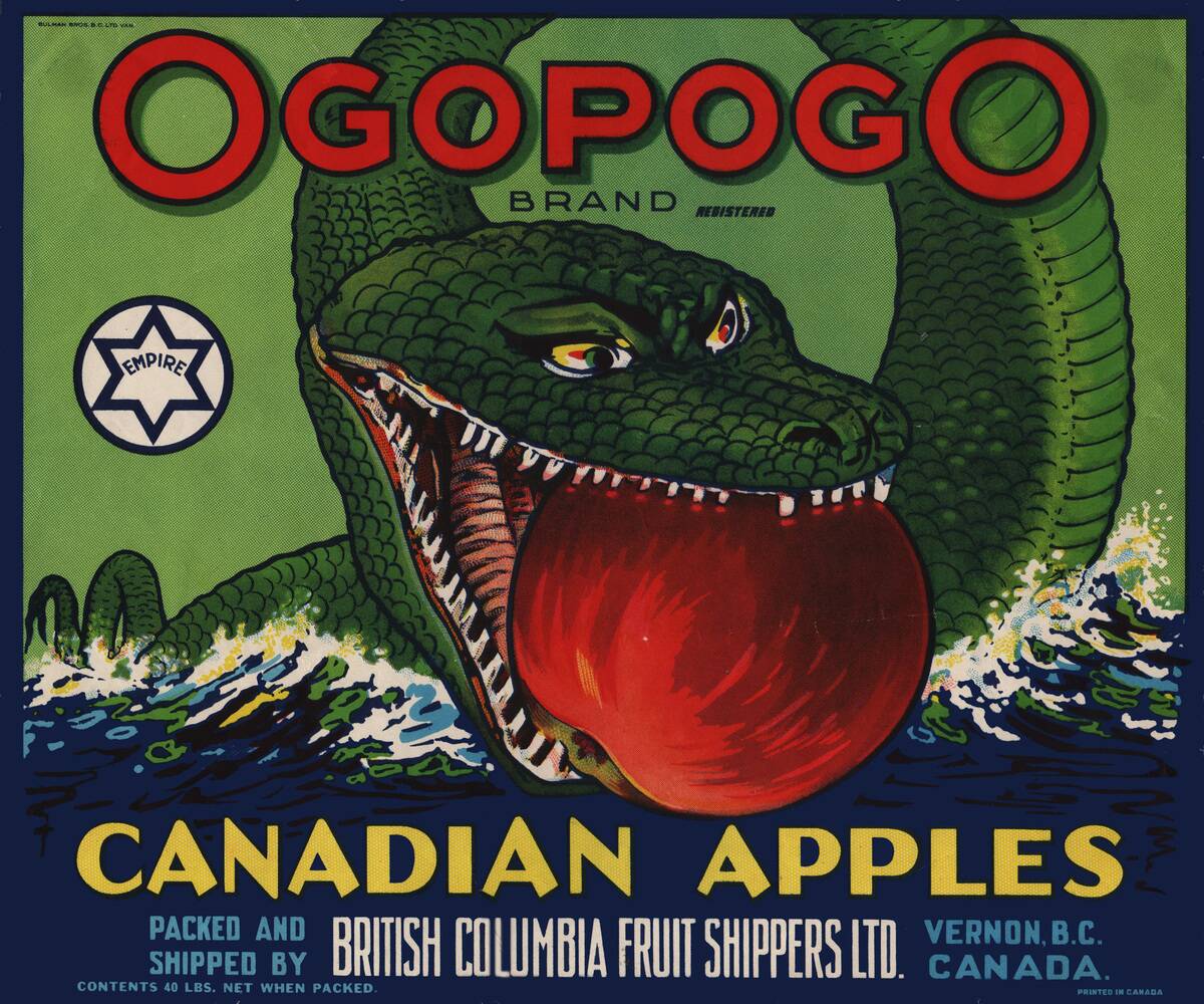 Ogopogo Apple Label