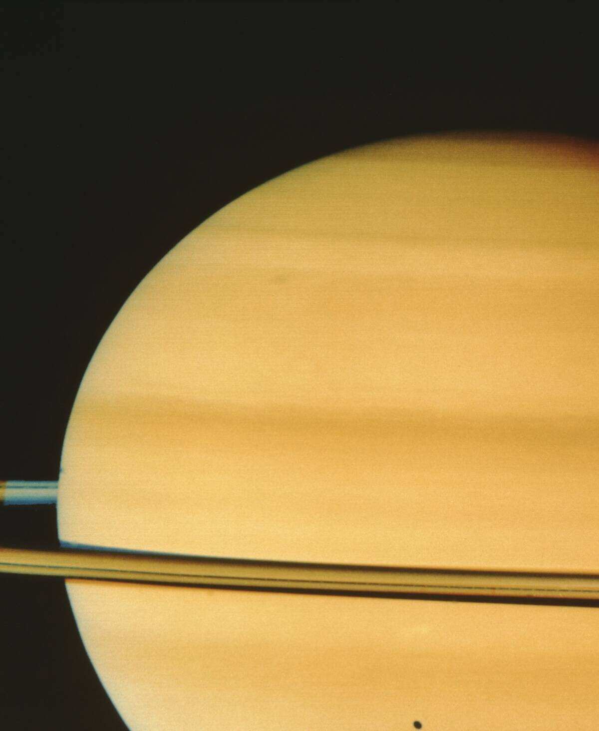 Planet Saturn With Shadow