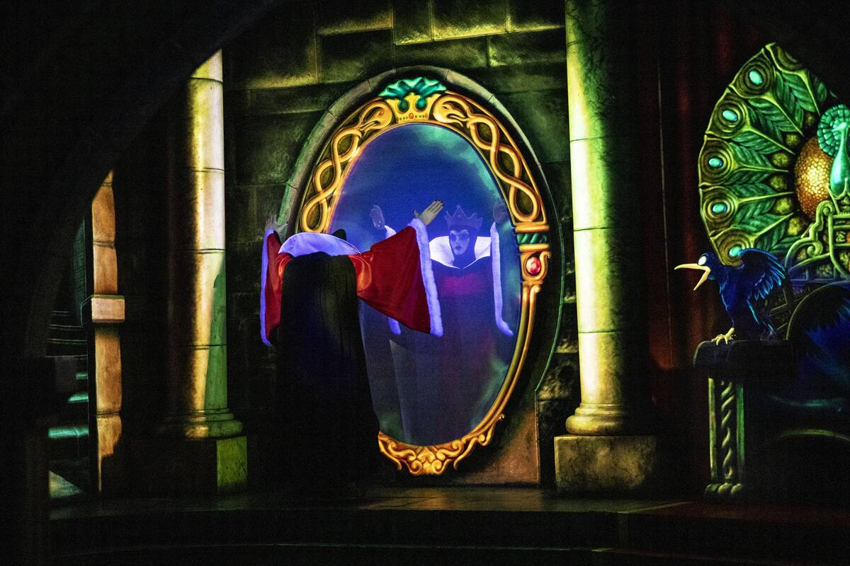 Scenes from the newly renovated Snow Whites Enchanted Wish ride, as visitors returning to Disneyland at 25% capacity