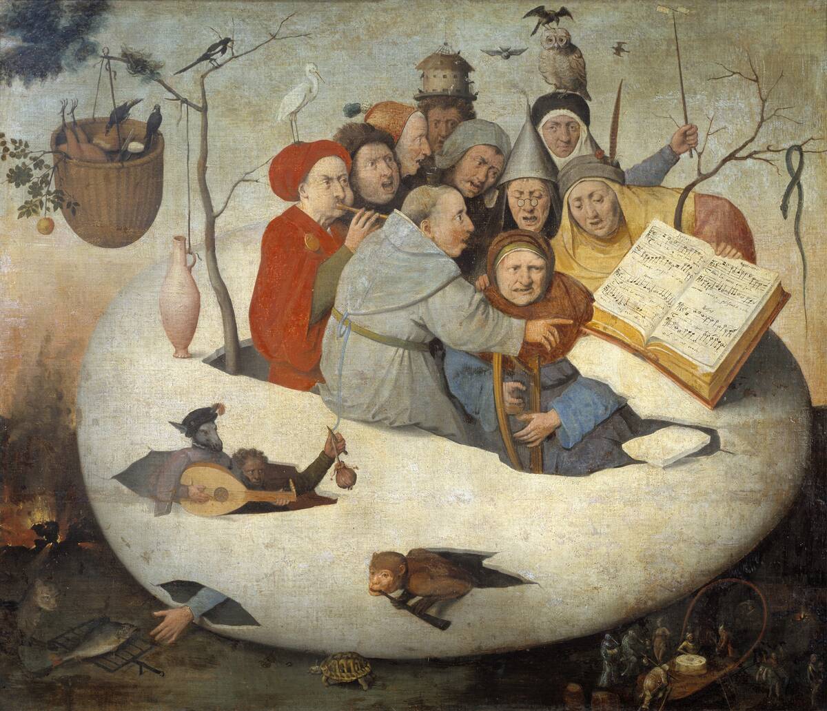 The Concert in the Egg Painting after Hieronymus Bosch