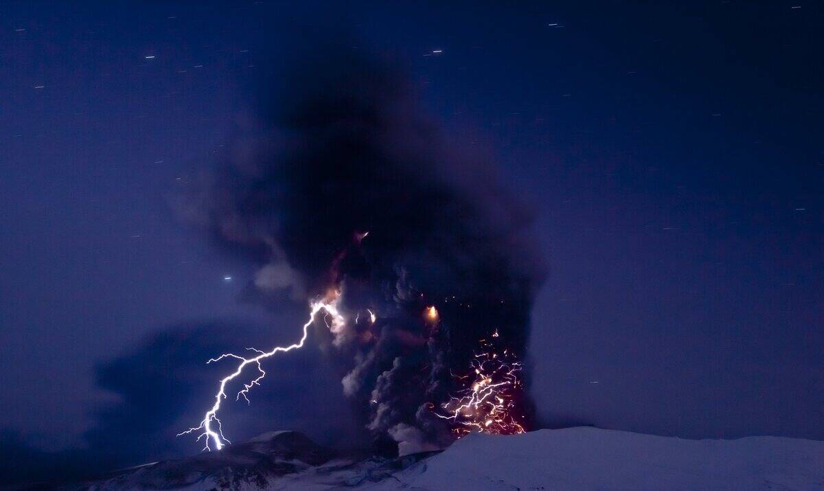 Volcano Erupts In Iceland