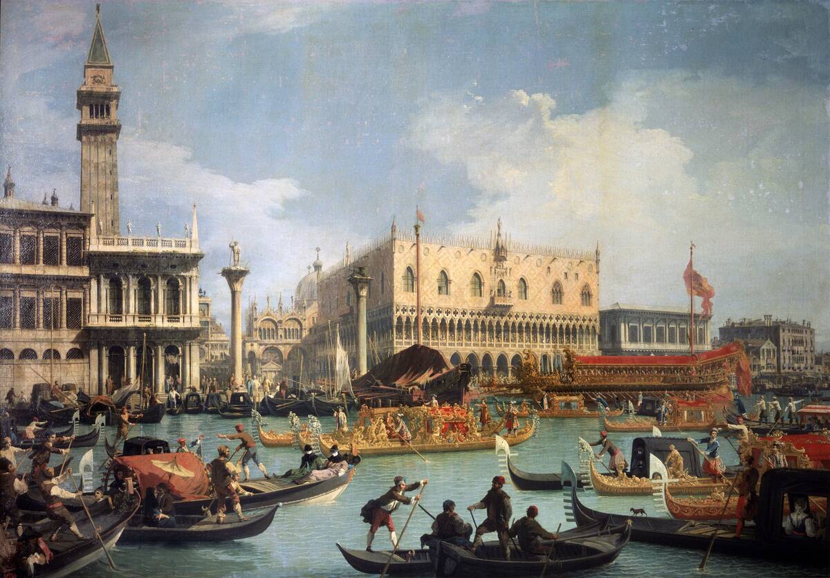 'Buccentoro's Return to the Pier at the Doges' palace', 1730s. Artist: Canaletto