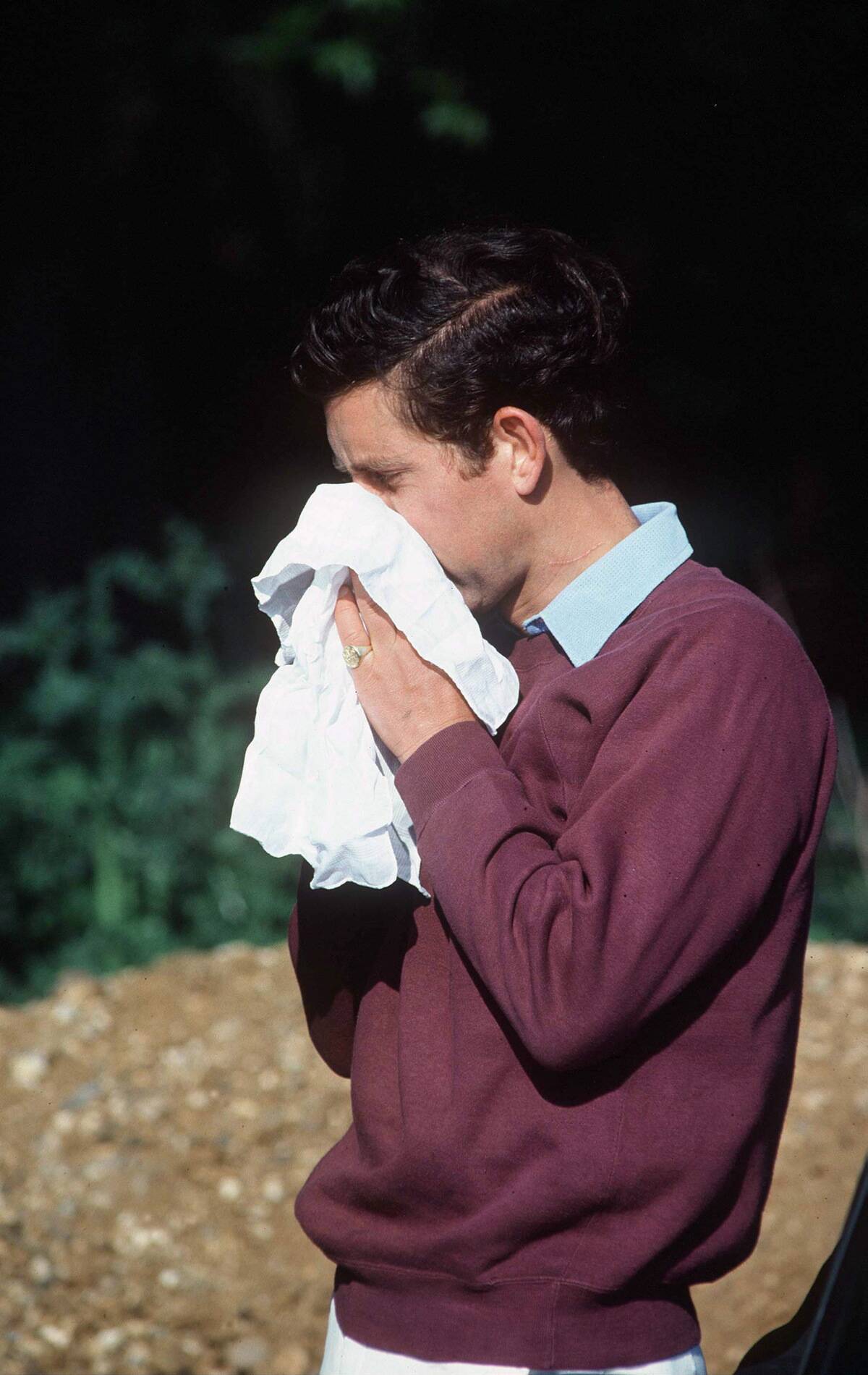 Charles Blowing Nose