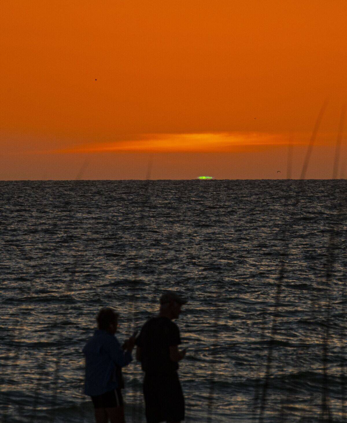Florida, Sarasota, Crescent Beach, Siesta Key, Sunset Green Flash