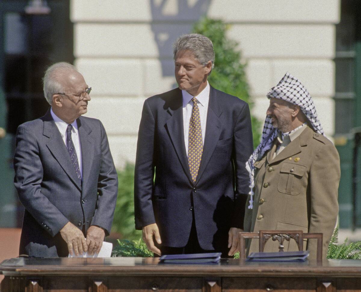 President William Jefferson Clinton Hosts the Oslo Peace Accords Signing at the White House