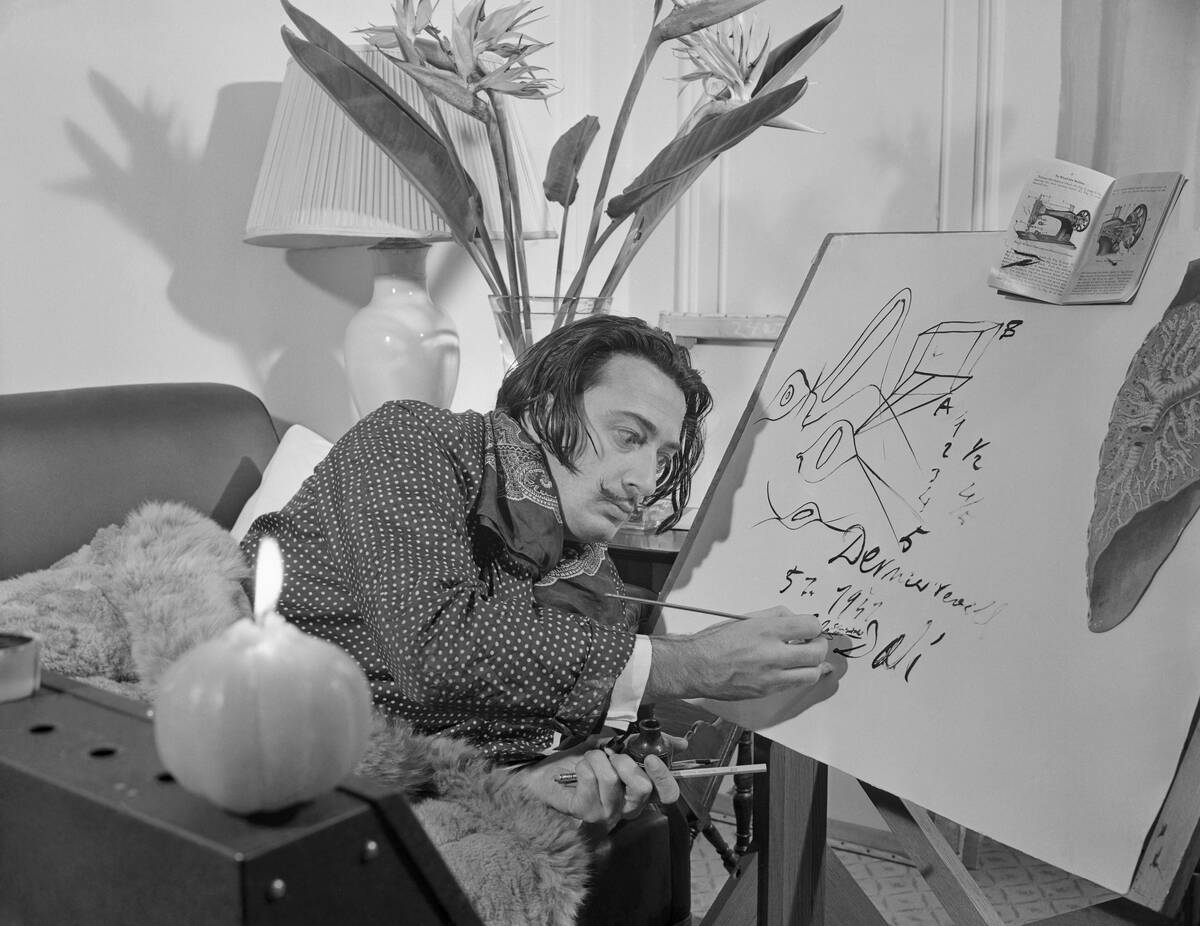 Salvador Dali Sketching His Dreams After Nap