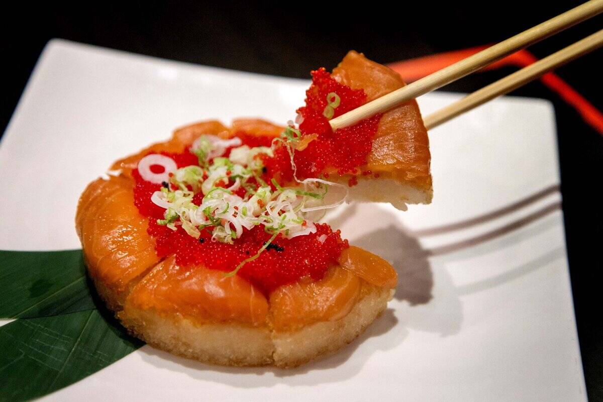 Sushi pizza from Nami Restaurant...