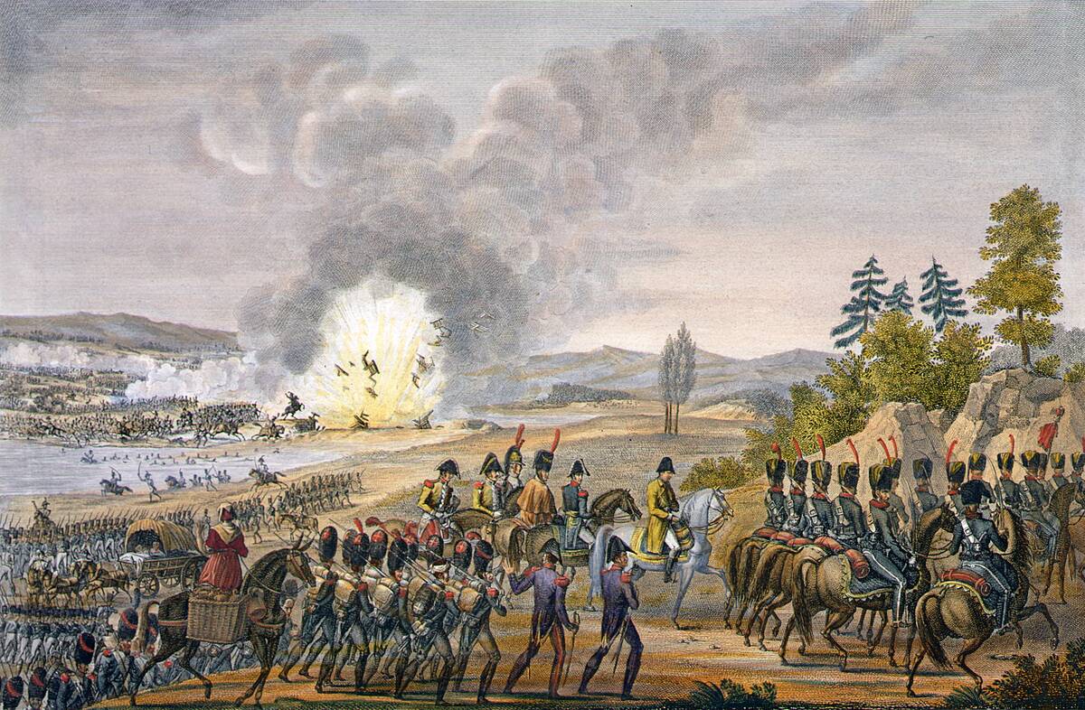 The French Retreat After The Battle Of Leipzig Germany 19th October 1813