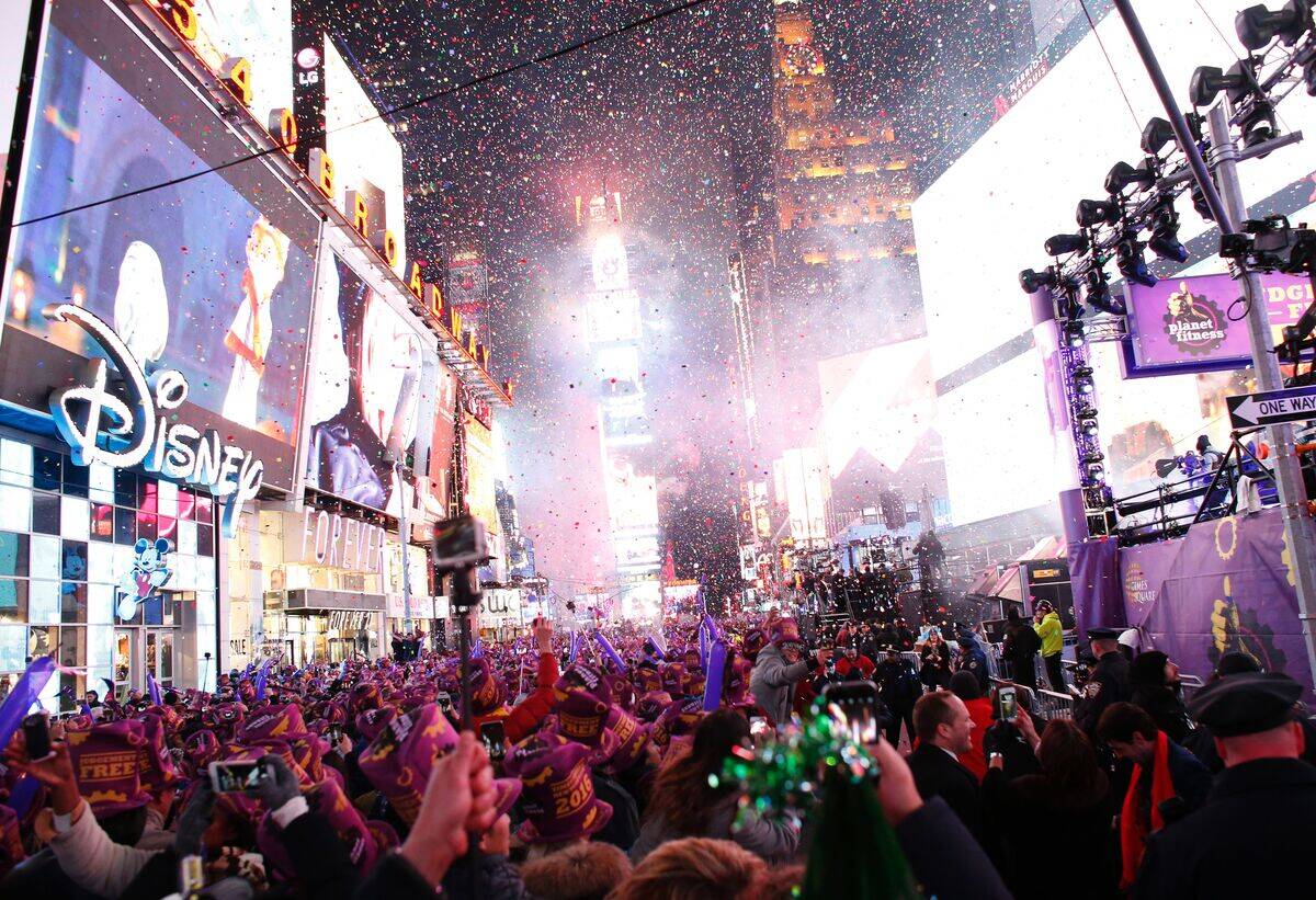 TOPSHOT-US-NEW YORK-NEW YEAR