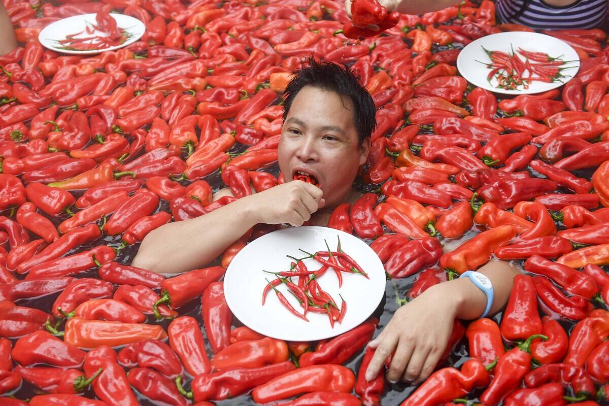 Chili's Eating Challenge In Yichun, China