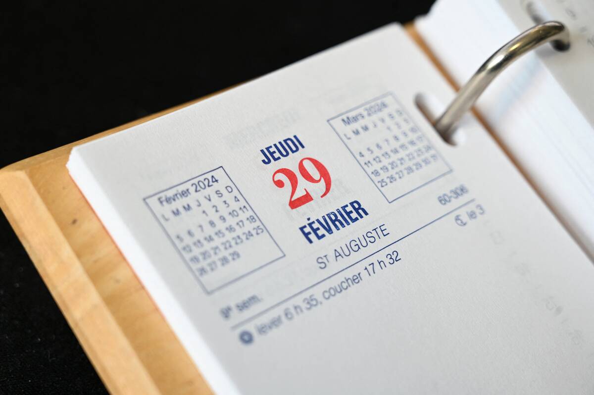 FRANCE-LEAP YEAR-CALENDAR
