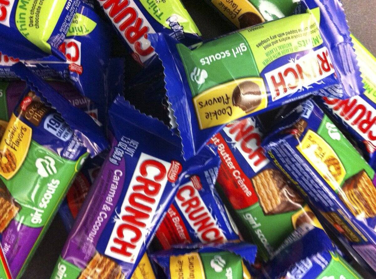Girl Scout cookies meet Nestle Crunch bar