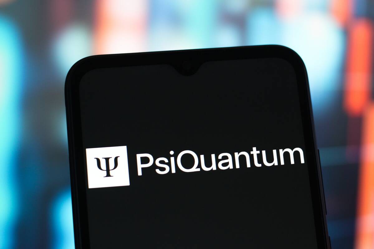 In this photo illustration, the PsiQuantum logo is seen...