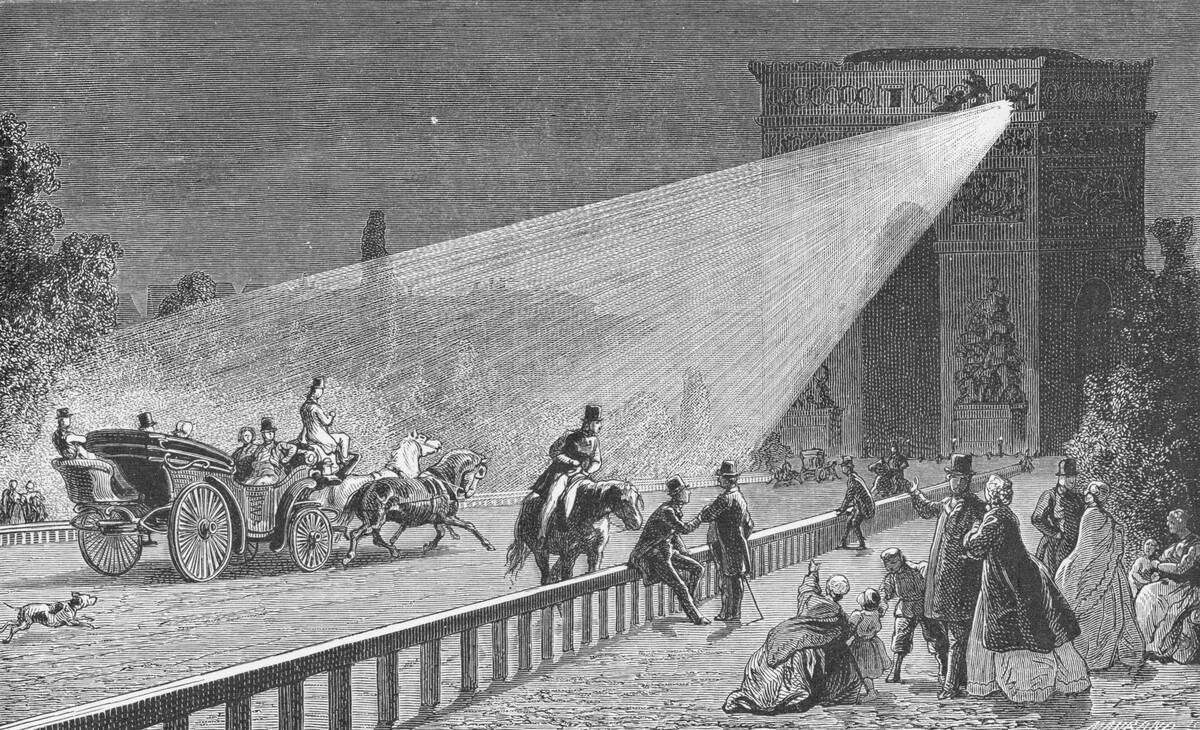 Lighting By Electric Light On The Avenue De L'Imp��ratrice