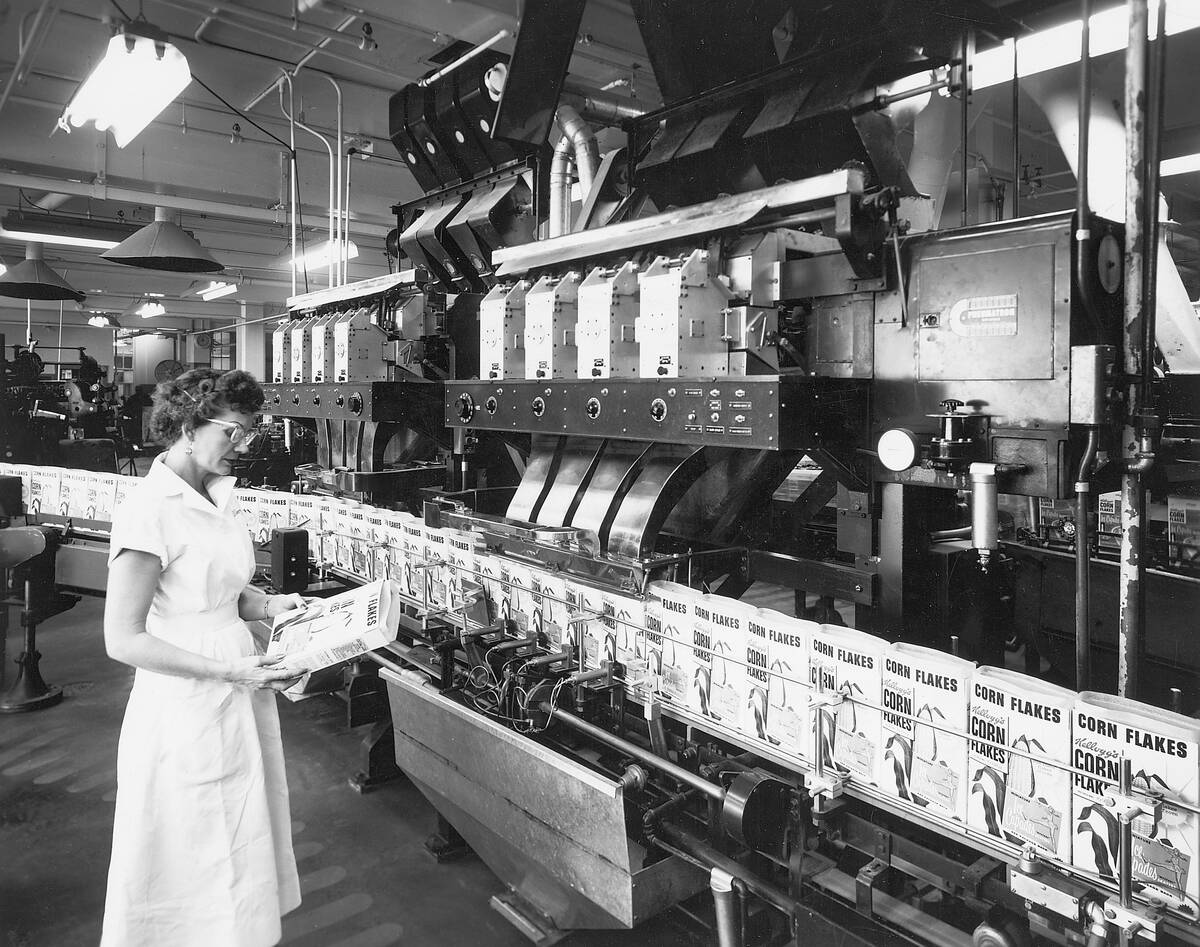 Packaging Machine at Corn Flakes Factory