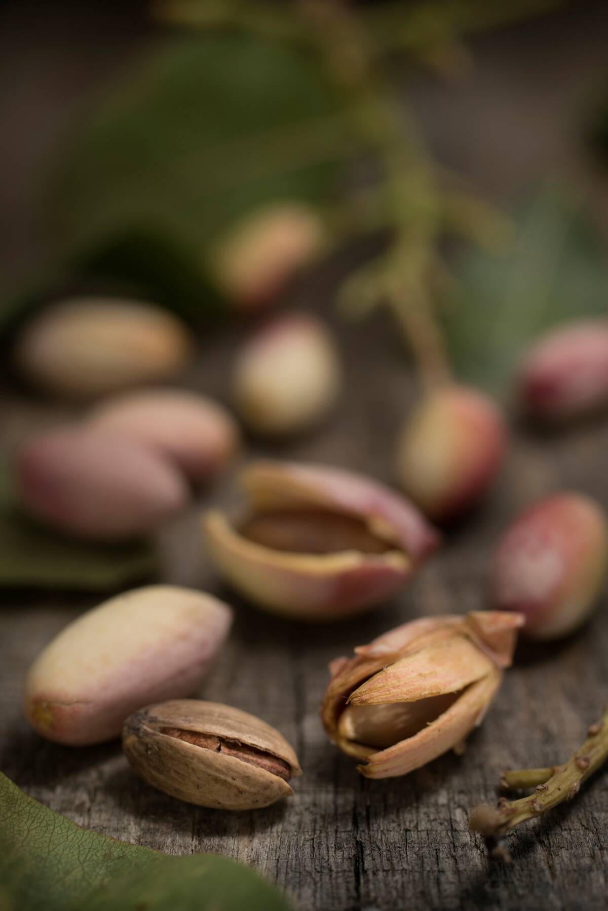 Pistachio with Husk From Bronte Sicily On Wood