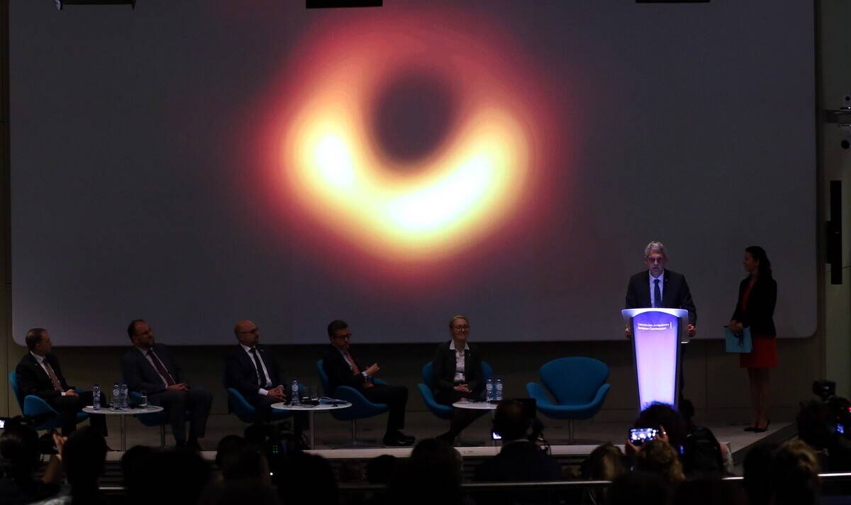 Scientists unveil first ever image of a black hole