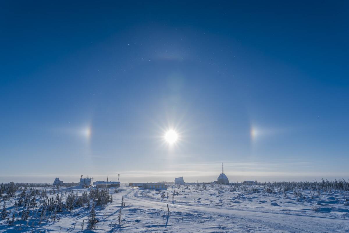Sundogs over the old Churchill Rocket Range