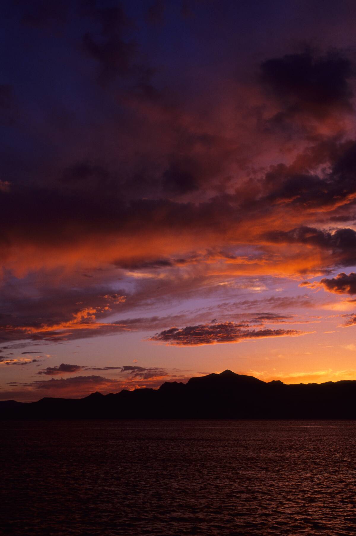 Sunset with beautiful cloud formations at San Francisco...