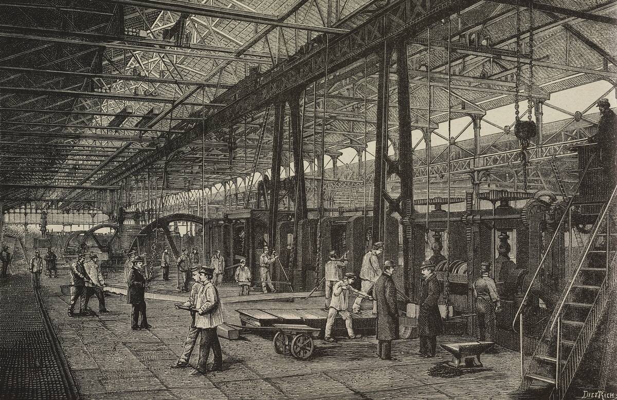 The milling workshop in the Creusot factory