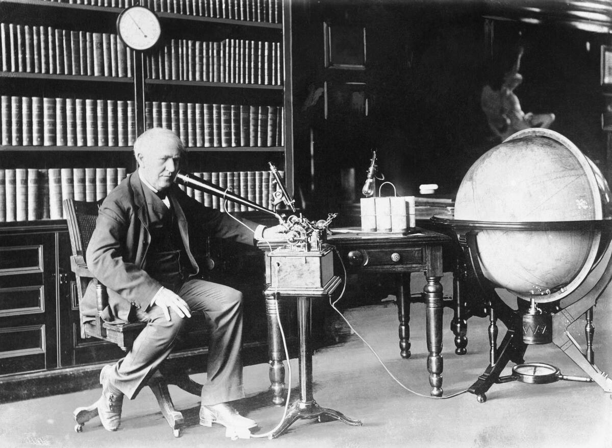Thomas Edison Relaxing