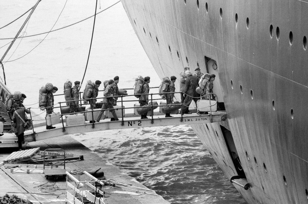 Troops Leave For Falkands War And South Georgia