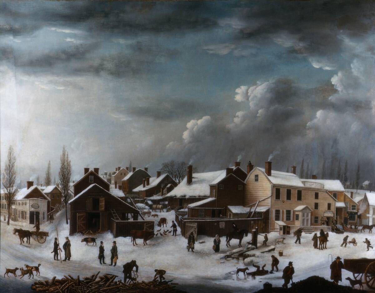 Winter Scene in Brooklyn by Francis Guy