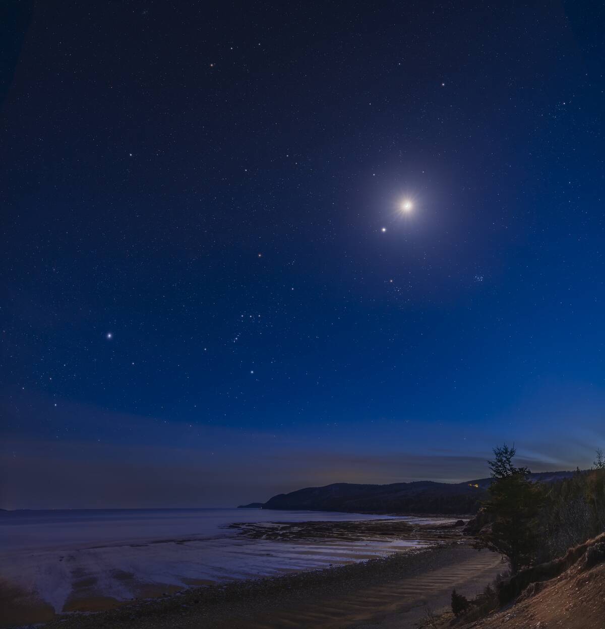 Winter Sky Setting Over the Bay of Fundy