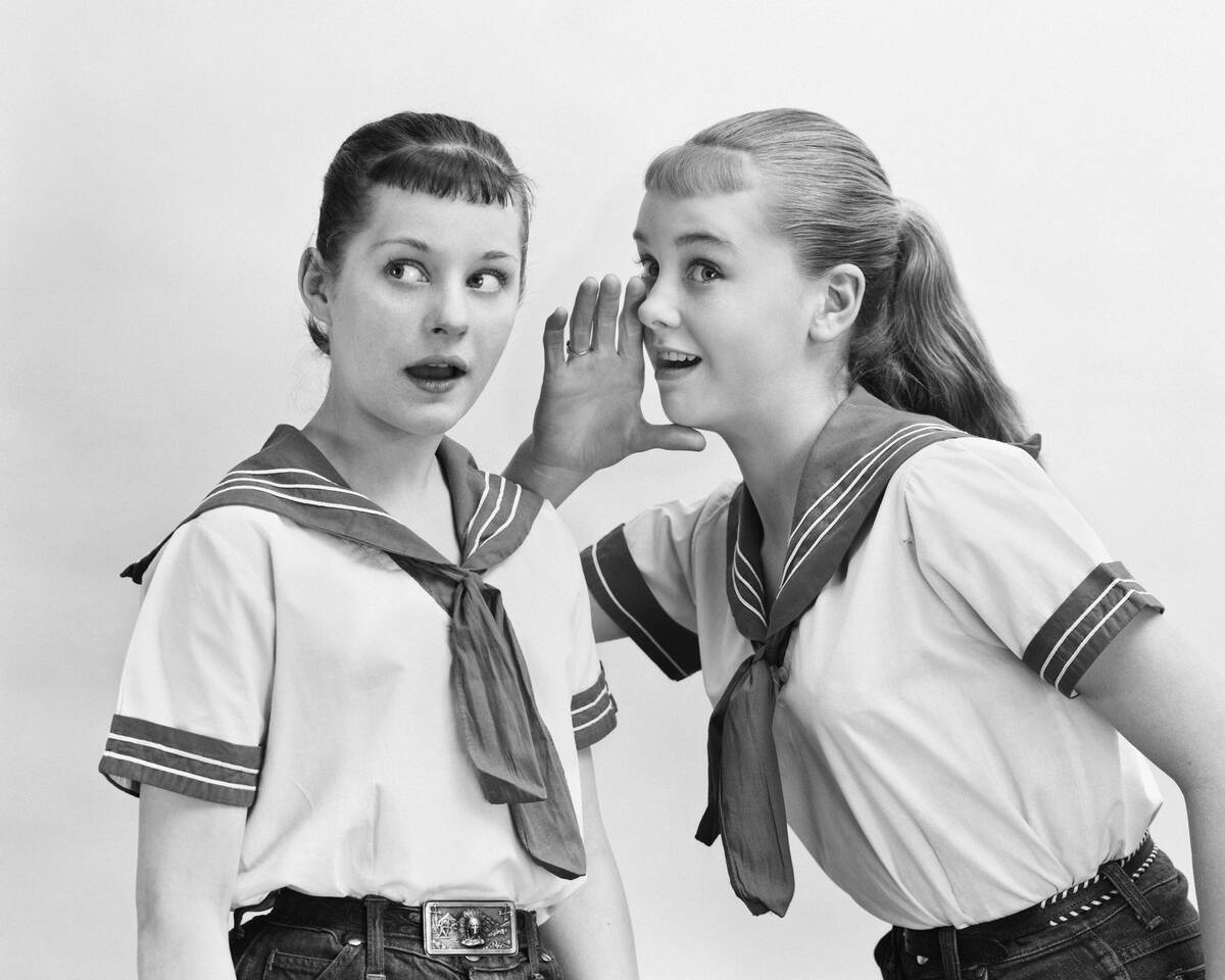 1950s TWO TEENAGED GIRLS...