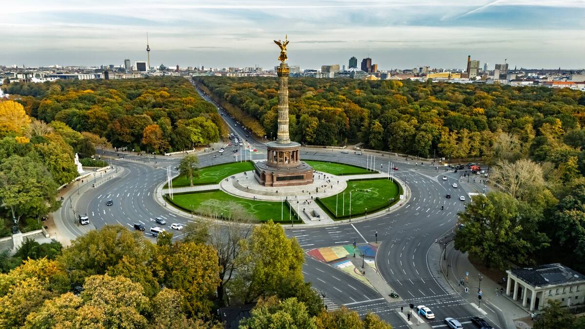 Aerial views of Berlin