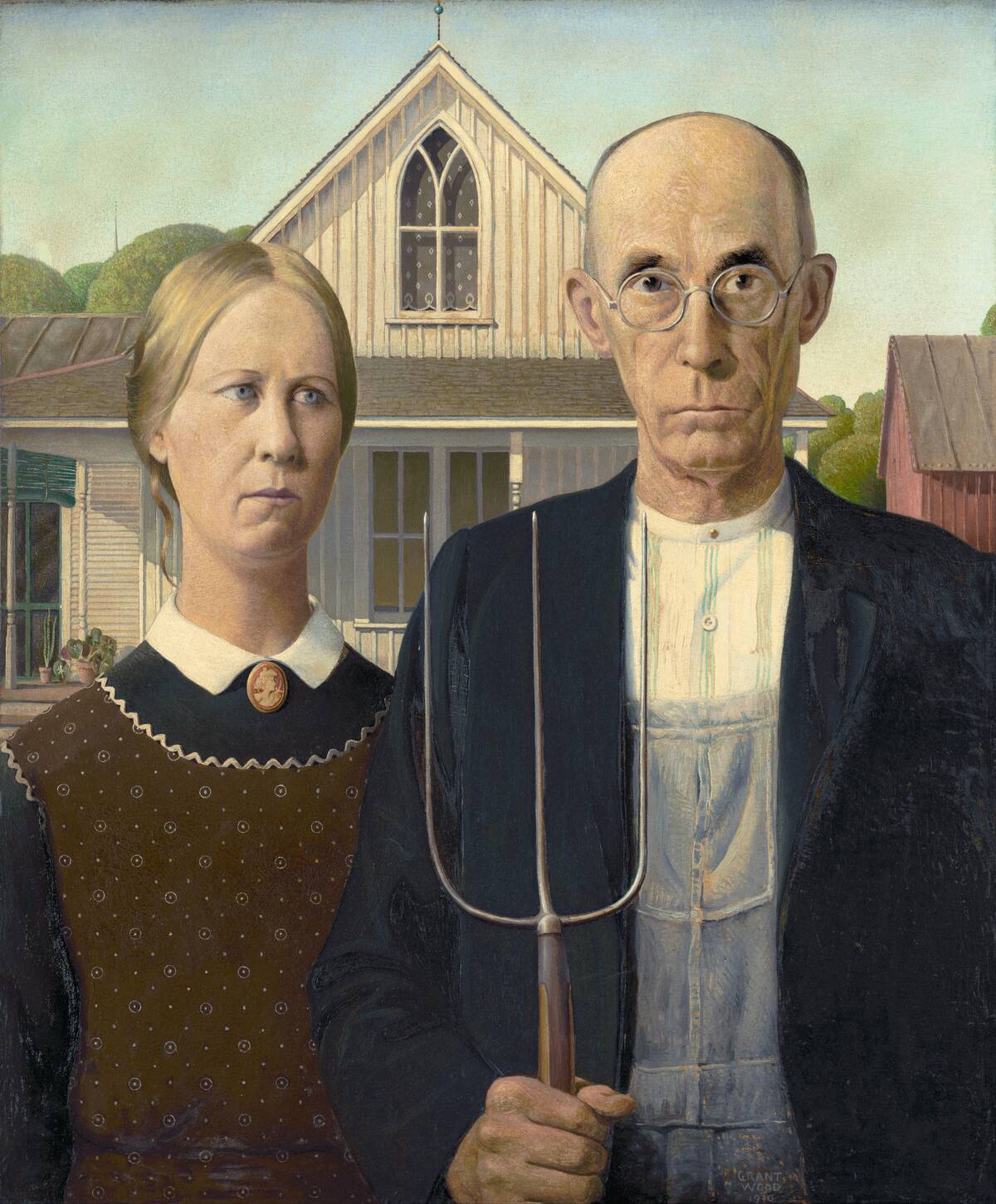 American Gothic By Grant Wood