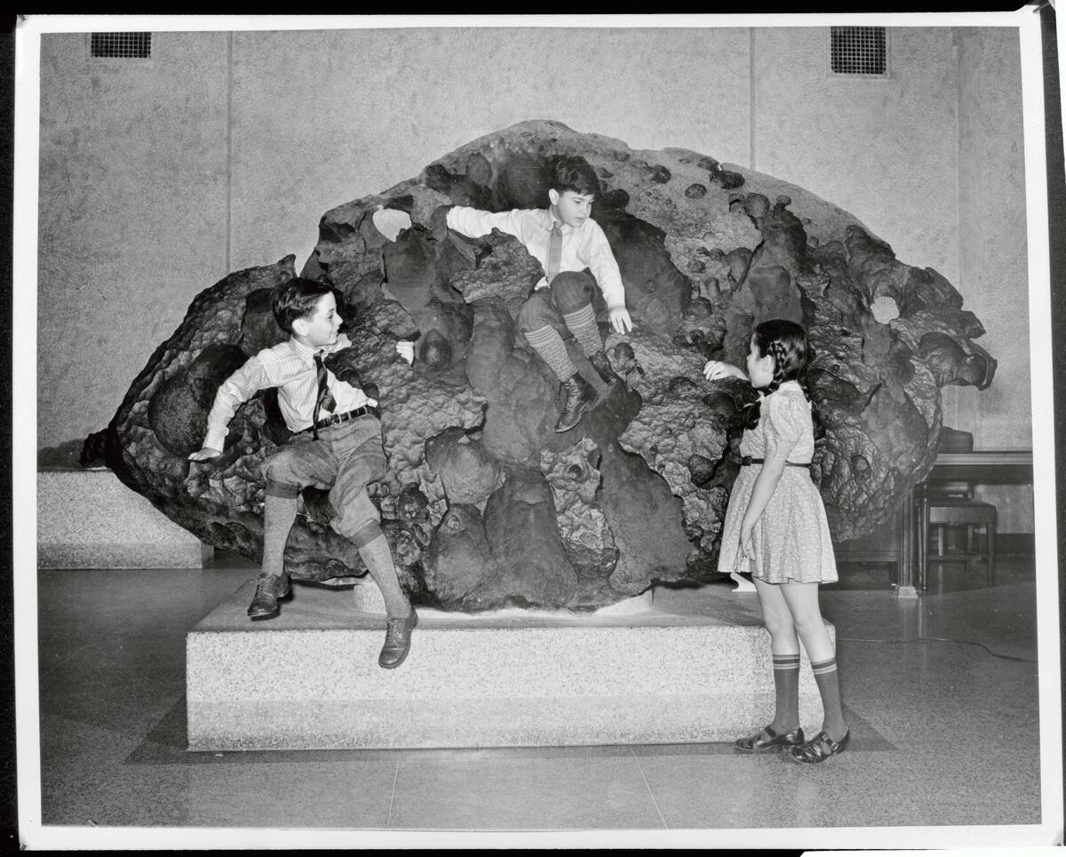 Children Playing on Willamette Meteorite