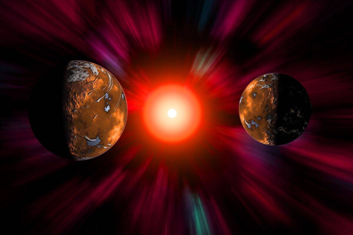 Distant Star Producing Solar Storm.