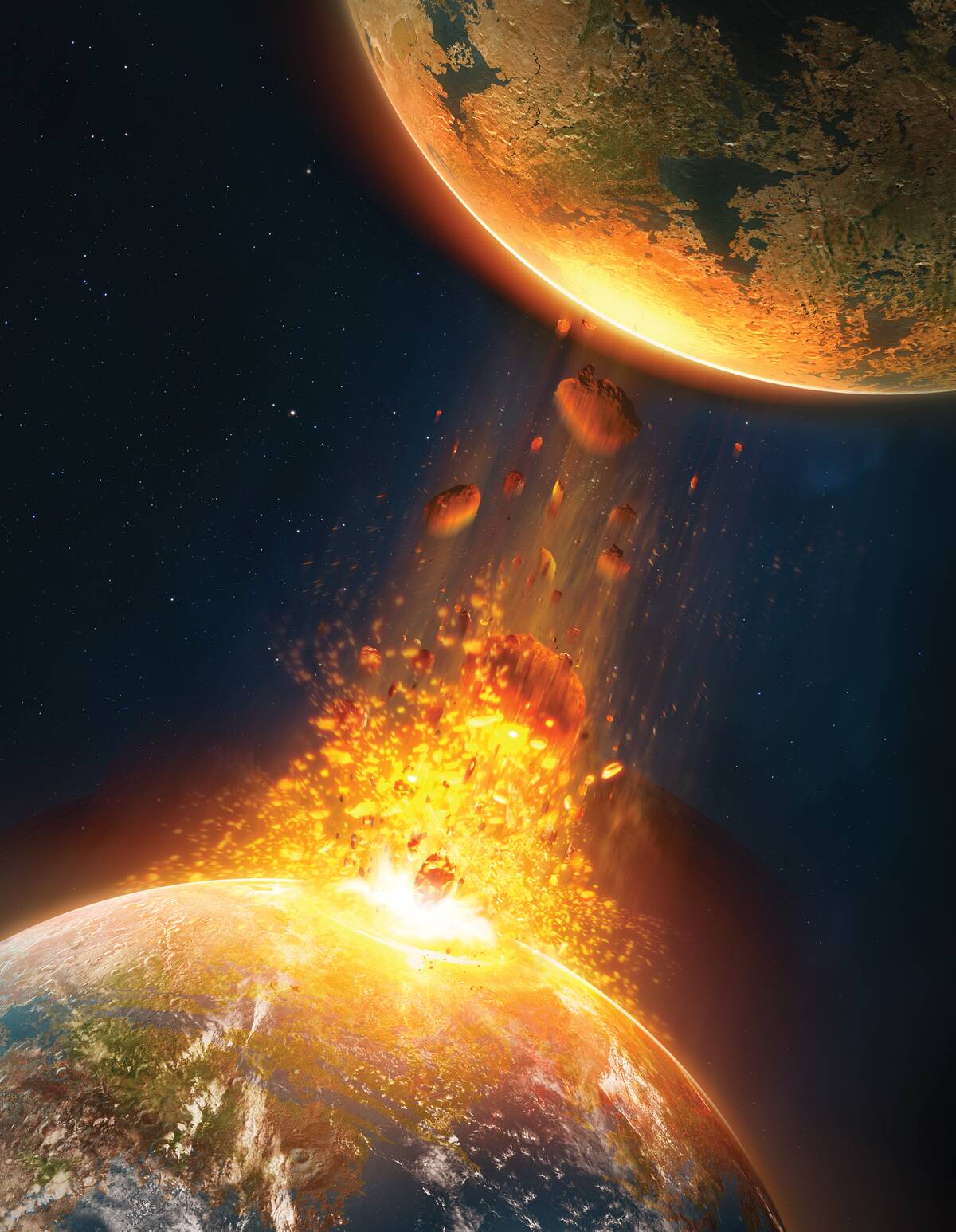 Earth Collision Illustration